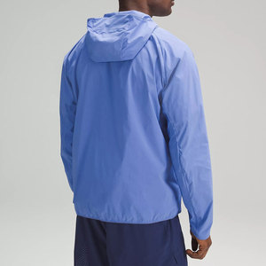 Veste coupe-vent pour homme personnalisée, imperméable, coupe-vent pour la course à pied, vente en gros - Product Image 1