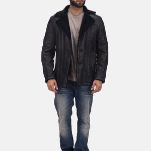 Manteau en fourrure pour homme haut de gamme en cuir, vente en gros, vêtements d'hiver modernes, usine OEM, manteau en fourrure pour homme tendance, qualité supérieure - Product Image 3
