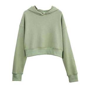 Custom Logo Streetwear Crop Hoodie New Fashion Breathable Super Soft Casual Oversize Pullover Gym Hoodies Women - Product Image 6