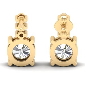 Boucles d'oreilles clous REYES élégantes en argent sterling 925 avec moissanite taille ronde de 0,76 carat – Bijoux de créateur exclusifs, cadeau d'anniversaire - Product Image 4