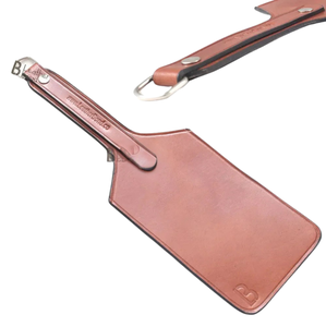 Pagaie de fustigation en cuir de vachette véritable avec surface plate et large pour jeux d'impact BDSM - Product Image 6