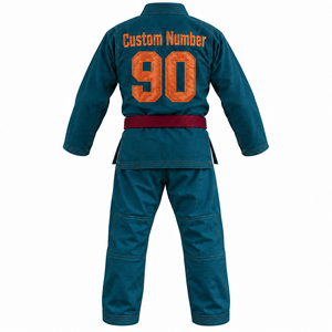 Uniforme de Grappling Brasileño Bordado con Letras Personalizadas en el Pecho, Conjunto de Kimono BJJ Unisex y Uniforme de Entrenamiento de Artes Marciales OEM - Product Image 3