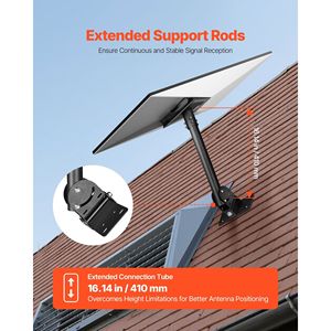 Supporto per Tetto Starlink Gen 3 in Acciaio Resistente, Adattatore per Palo da Tetto con Angolo Regolabile 30-150 Gradi per Accessori Esterni RV Standard - Product Image 6