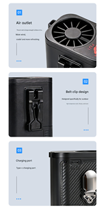 Ventilador de Cuello Recargable con Motor sin Escobillas Multifuncional Gongtian F121 para Exteriores - Product Image 5