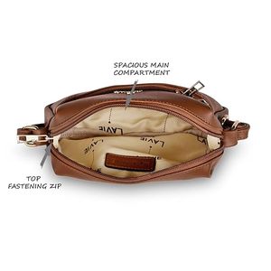 ZOLO LEATHERS Mini Duffle Crossbody Bag Women | Stylish <b>Small</b> <b>Handbag</b> Top Handle Adjustable Strap | Genuine Leather Anti-Theft - Product Image 2