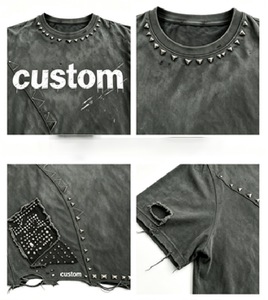 เสื้อยืดผู้ชายทรงปกติผ้าฝ้าย 100% ซักแล้ว ราคาโรงงาน สั่งทำได้ตามต้องการ สตรีทแวร์ ผู้ผลิตเสื้อผ้าสั่งทำ MOQ ต่ำ - Product Image 5