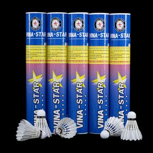 Factory Direct Vina-Star Professional Tournament Level <b>Badminton</b> Shuttlecocks Class Goose Feather High Durability Stable 1 Dozen - Product Image 3