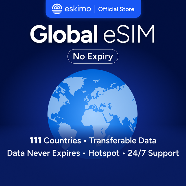 Travel Blue Global eSIM Digital (No physical SIM required) Global Data - 30GB For Mobile travel connectivity No Data Expiry