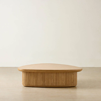 Table basse artisanale extensible et pliable en bois naturel, style moderne rustique, pour la décoration de la maison, salon ou bureau