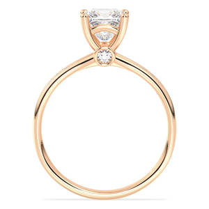 Bagues de fiançailles solitaires en argent sterling 925 et moissanite REYES, prix d'usine, pour femmes, plaquées or rose 14 carats, bijoux classiques - Product Image 5