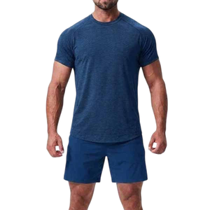 T-shirt Homme Noir à Manches Courtes Séchage Rapide Coupe Slim Col Rond Uni en Jersey pour Sport et Loisirs Personnalisable – Vente en Gros - Product Image 3