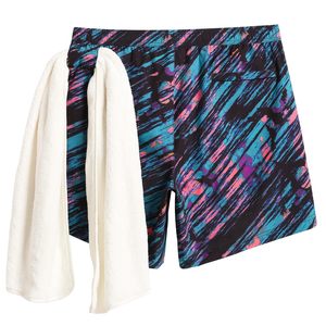 Shorts de sport multi-poches pour homme, séchage rapide, avec fermeture éclair et poche pour téléphone, motif imprimé, spandex, polyester, taille élastique - Product Image 2