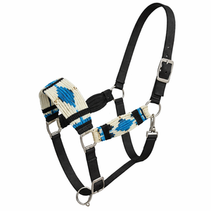EQUIPO: Brida de nailon ajustable estilo western para caballo, para carreras de resistencia, con narigueña y corona de cuentas. - Product Image 1