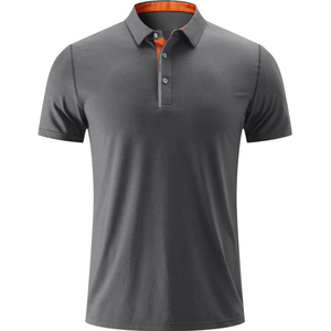 เสื้อเชิ้ตแขนสั้นลำลองลายทางสำหรับผู้ชาย พิมพ์ลายดิจิทัล 100% โพลีเอสเตอร์ กันยับ มีกระเป๋า ปักลาย  ผ้าถักลายสก็อตสำหรับตีกอล์ฟ - Product Image 3