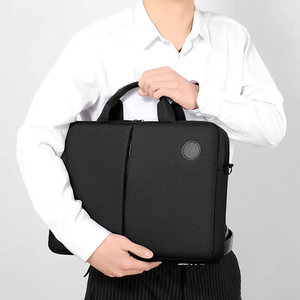 Large Neoprene Crossbody <b>Laptop</b> Messenger Bag With Zipper Closure For Business Use All Seasons Black - Product Image 5