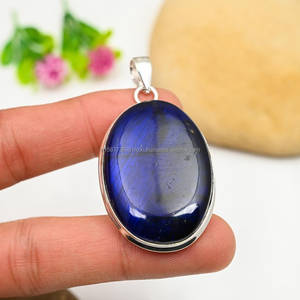 Colgante de Plata de Ley 925, piedra preciosa de labradorita, joyería de piedras preciosas de plata hecha a mano, colgante de labradorita para collar de mujer - Product Image 6