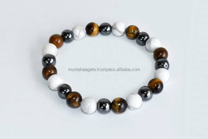 กำไลข้อมือหินโซดาไลต์ เอนเจลไลต์ คาลซิโดนี ขนาด 8 มม. สวยงาม ผสมผสานพลังจักระดวงตาที่สาม เสริมฮวงจุ้ย ราศีเมษ ดีไซน์หรูหรา ขายส่ง - Product Image 3