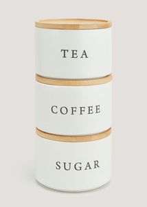 <b>Tea</b> Sugar And Coffee <b>Jars</b> With Wooden Tight Holding Caps And Protection food - Product Image 3