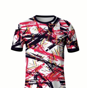 Camiseta Casual Sublimada para Hombre, Cuello Redondo, Manga Corta, Ligera, Suave, 100% Mezcla de Poliéster/Algodón con Estampado - Product Image 5