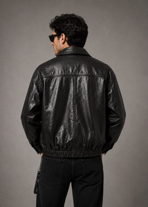 Veste en cuir de mouton pour homme, modèle 2026, design optimal, prix de gros abordable, veste en cuir respirante pour homme avec service OEM - Product Image 5