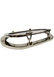 Brass Oval Antique Maritime Ship Window <b>Mirror</b> Porthole Wall Decor Vintage Nautical Style - Product Image 3