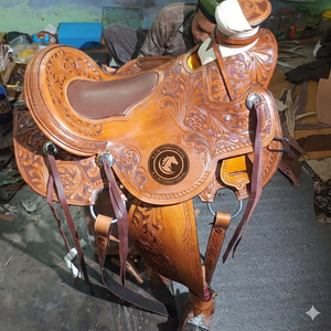 อานม้าหนังแท้คุณภาพสูงแบบตะวันตก |   ผู้ผลิตและขายส่งอานม้าแบบตะวันตกที่สะดวกสบายสำหรับนักขี่ม้า - Product Image 2