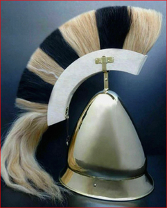 Casque de chevalier grec Pilos avec plume, casque grec Pylos, casque médiéval - Product Image 2