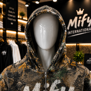 Nouveau Hoodie Zippé Premium 2026 en Gros avec Logo Sérigraphié en Tissu French Terry – Style Décontracté Streetwear - Product Image 3