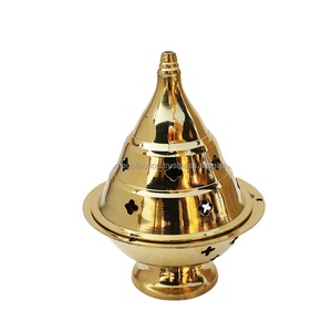 Brûleur d'encens en métal de qualité supérieure, vente en gros, personnalisé, en laiton, style religieux classique, durable, écologique, encens indien, très demandé - Product Image 1