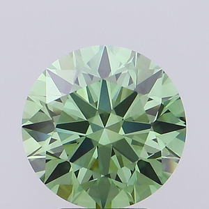 Diamante de laboratorio de corte brillante redondo, color verde, alta claridad, para la fabricación de joyas. - Product Image 2