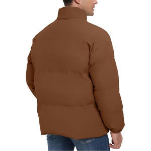 Veste d'hiver rembourrée en duvet de canard légère et chaude pour homme avec logo personnalisé, en nylon, à capuche, style puffer - Product Image 4