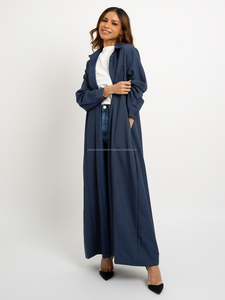 New Design Denim Abaya Women Casual Long Dress Loose Fit Stylish Modest Wear Soft Denim Fabric - Product Image 6