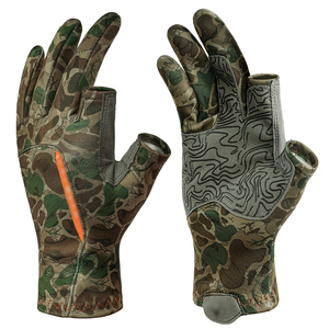 Guantes de Caza para Hombre, Camuflaje, Impermeables, de Poliéster, Medios Dedos, con Cierre de Cordón - Product Image 4
