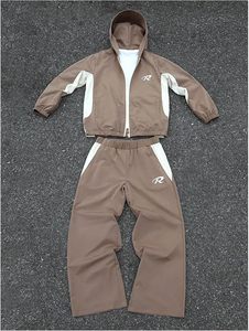 Men's Tracksuit <b>Set</b> Two Piece Outfits Zip Up Hooded Jacket and Pants Sports Streetwear - Product Image 2