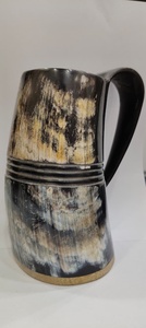 Authentic Handcrafted Viking Horn Mug Christmas Animal Style Drinking Horn with Acrylic Base for Mead Ale - Product Image 3