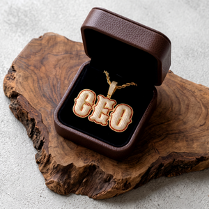Pendentif personnalisé Hip Hop CEO avec lettres, entièrement pavé de micro-moissanites, en argent 925, vente en gros - Product Image 5