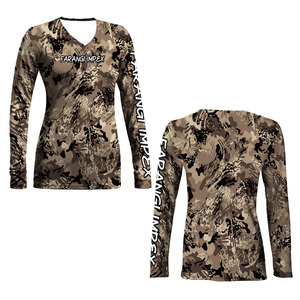 Technologie de refroidissement personnalisée, vêtements de sport actifs pour l'extérieur, fabrication directe, chemise de pêche à manches longues pour femmes, camouflage, anti-UV, jersey - Product Image 5