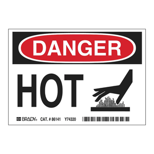 Étiquettes de signalisation de danger Brady, flexibles, résistantes à la chaleur, adhésives pour équipements industriels - Product Image 2