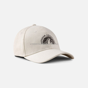 Best Selling <b>Sun</b> Protection Outdoor Wear <b>Men</b> Women 5-Panel <b>Hats</b> Custom Design Embroidery Style 100% Cotton Baseball Caps - Product Image 2
