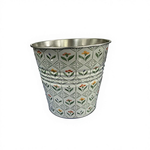 Macetas de Flores Personalizadas con Diseño Multicolor, Macetas de Jardín de Metal Galvanizado de Zinc - Product Image 2