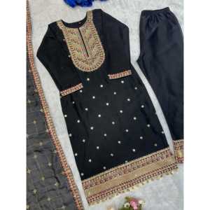 Hermoso conjunto de ropa de fiesta para mujer Elegante Pent y Fancy Dupatta - Product Image 4