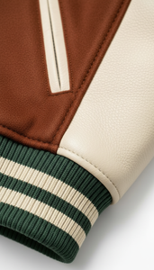 Vêtements en gros de style américain professionnels, manches en cuir, boutons, unisexe, style américain - Product Image 5