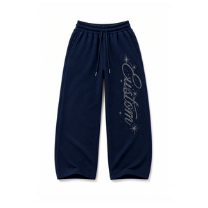 Custom Men's Heavyweight Cotton Sweatpants Athletic Jogger Pants with Rib Cuffs for Sportswear Collections - Product Image 2