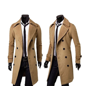 Wholesale Pakistan Supplier Men Fashion Wear Long <b>Trench</b> <b>Coat</b> Winter Season <b>Leather</b> Breathable Canvas Overcoat Best Quality - Product Image 6