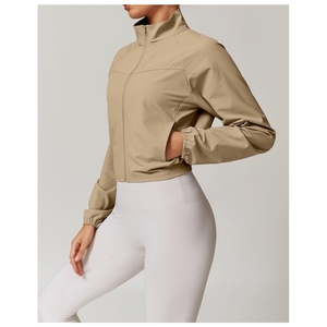 Chaqueta de Yoga para Mujer, Corte Ajustado, Ligera, Sudadera con Capucha para Fitness, Ropa Deportiva Transpirable para Gimnasio - Product Image 2