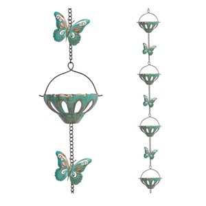 Chaîne de pluie décorative tendance pour extérieur, en métal, remplacement de gouttière, pour jardin, taille, forme et couleur personnalisables - Product Image 1