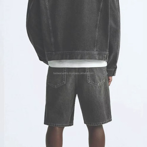 Shorts en jean vintage taille mi-haute pour hommes, style streetwear d'été, confortables et décontractés, conçus par un fabricant pakistanais - Product Image 2