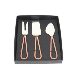 Ensemble de couteaux à fromage modernes en métal avec finition miroir haute brillance, compatibles lave-vaisselle, pour les occasions festives et la décoration - Product Image 2