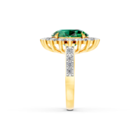 Anillo de Oro Sólido de 14K, 9K, 10K, 18K con Gema de Laboratorio de 6 Quilates, Certificado IGI, Joyería Fina Ética, Fabricante RJC, Venta al por Mayor, OEM, ODM, E201287