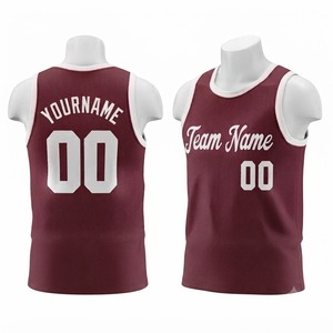 Maillot de basket personnalisé marron sans manches en mesh sublimé respirant avec nom d'équipe 00 Vêtement unisexe pour adulte - Product Image 1